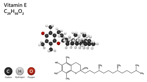 Vitamin E (alpha-Tocopherol). Seamless loop. Stock Footage 152406081