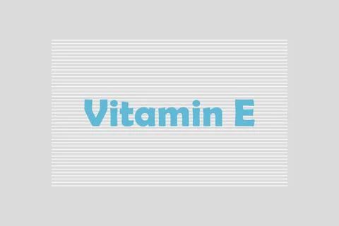 Vitamin E bold flat typography text vector illustration Stock Illustration