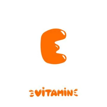 Vitamin E hand drawn Stock Illustration