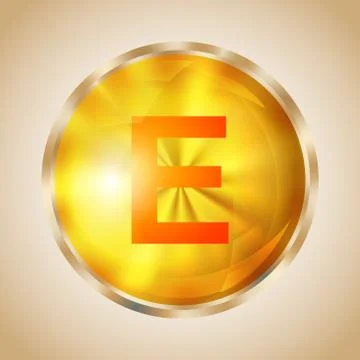 Vitamin E icon Illustrazione stock