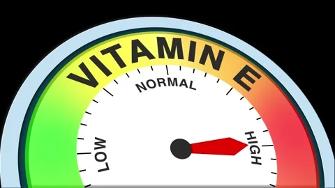 Vitamin E Level Text or Word  Low and Medium to High Meter Concept Animation Stock Footage 288556532