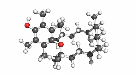 Vitamin E molecule Stock Footage 52462384