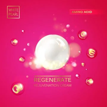 Vitamin E White Sphere Illustrazione stock