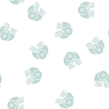 A vitamin glyph seamless pattern Stock Illustration