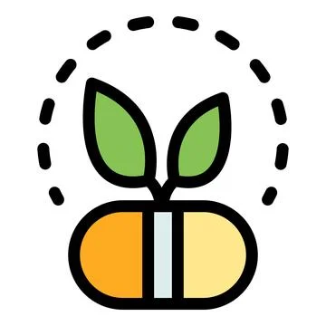 Vitamin healthy icon vector flat Illustrazione stock