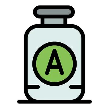Vitamin a icon vector flat Stock Illustration