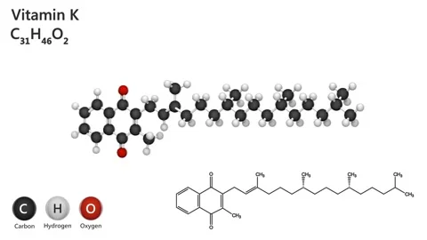 Vitamin K (Phylloquinone). Seamless loop. Stock Footage 152406085