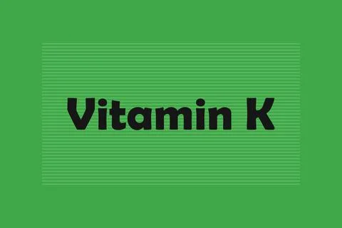 Vitamin K typography text vector design Stock Illustration