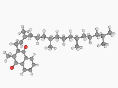Vitamin k1 molecule Stock Illustration