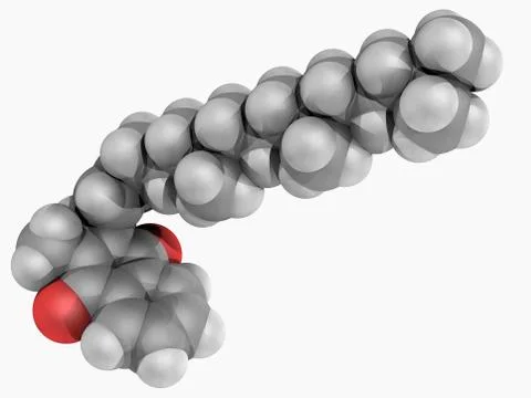 Vitamin k1 molecule Stock Illustration