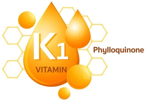 Vitamin K1 Phylloquinone Molecular Structure Vector Illustration Stock Illustration