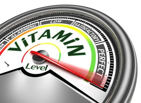 Vitamin level conceptual meter Stock Illustration