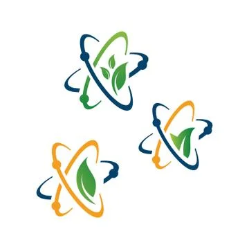 Vitamin logo design vector icon science symbol and green elements illustratio Stock Illustration
