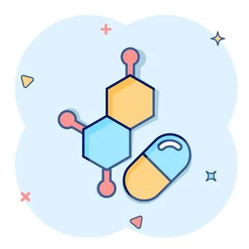 Vitamin pill note icon in comic style. Capsule cartoon vector illustration on イラスト素材