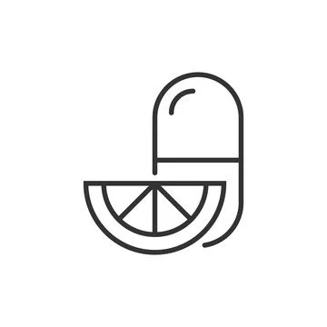 Vitamin pill note icon in flat style. Capsule vector illustration on white is Illustrazione stock