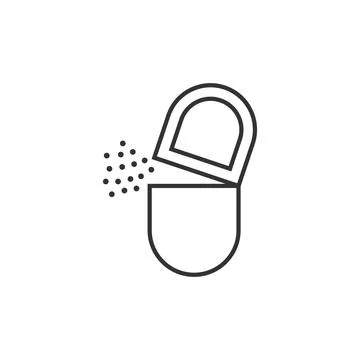 Vitamin pill note icon in flat style. Capsule vector illustration on white is 스톡 일러스트