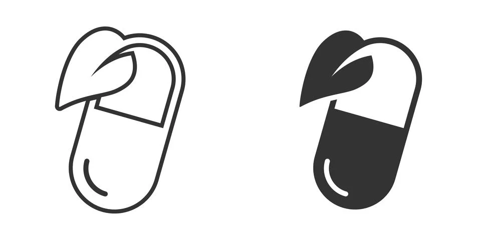 Vitamin pill note icon in flat style. Capsule vector illustration on white is 스톡 일러스트