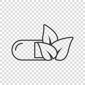 Vitamin pill note icon in flat style. Capsule vector illustration on white is Stock Illustration