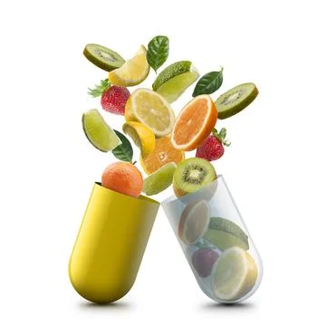 Vitamin pill Stock Photos