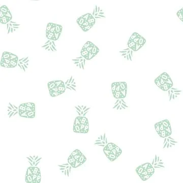 Vitamin pineapple glyph vector seamless pattern Illustrazione stock