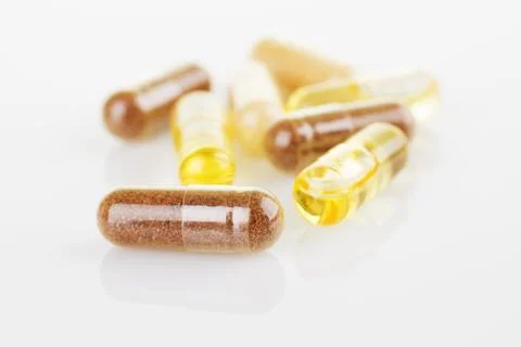 Vitamin supplements Stock Photos