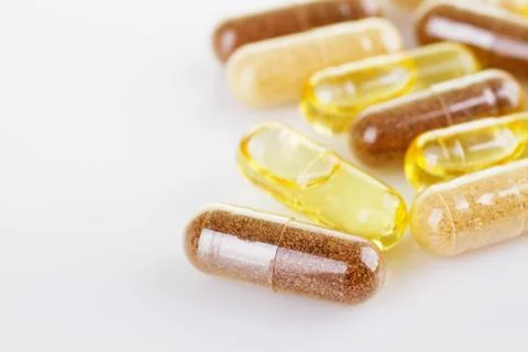 Vitamin supplements Stock Photos