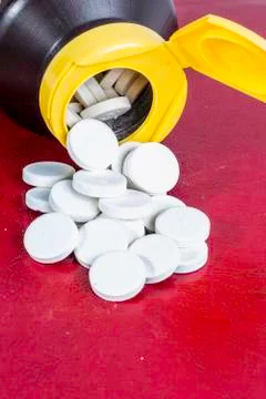 Vitamin tablets Stock Photos