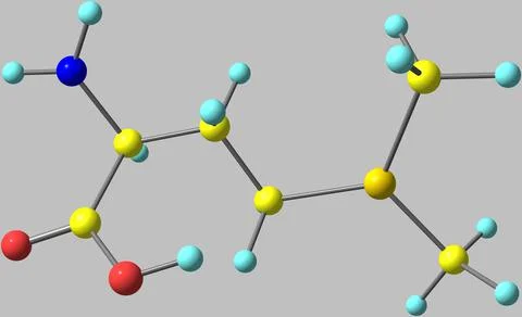Vitamin U molecule isolated on grey Stock Illustration