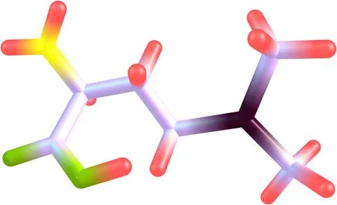 Vitamin U molecule isolated on white Stock Illustration