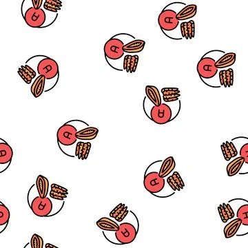 A vitamin vector seamless pattern Stock Illustration