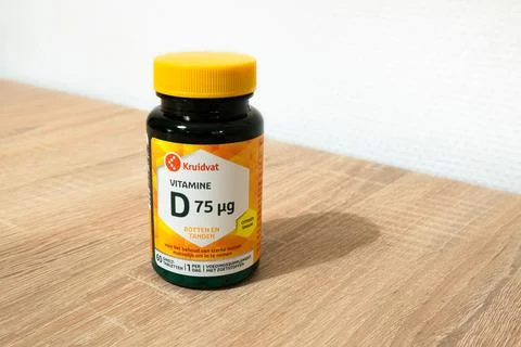 Vitamine D Bottle Stock Photos