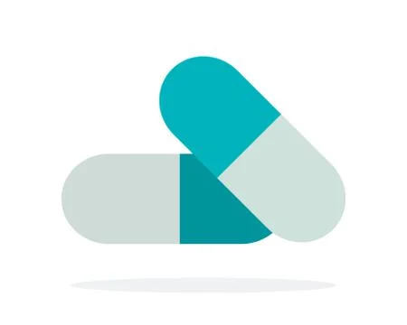 Vitamins in capsules flat isolated Stock Illustration