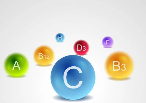 Vitamins colorful balls background Vitamins colorful balls abstract backgr... 写真素材