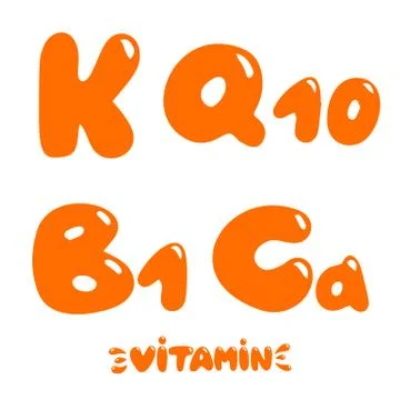Vitamins hand drawn set Stock Illustration