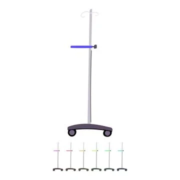 Vitamins hydration iv drip stand vector cartoon graphic Stock Illustration