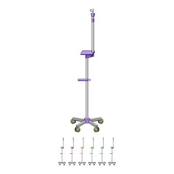 Vitamins hydration iv drip stand cartoon vector graphic Stock Illustration
