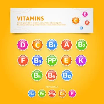 Vitamins Stock Illustration