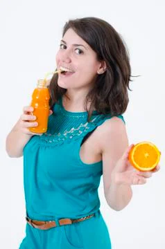 Vitamins from oranges Stock Photos