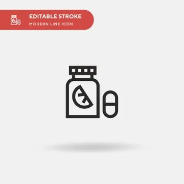 Vitamins Simple vector icon. Illustration symbol design template for web mobi Stock Illustration