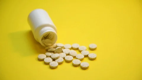 Vitamins supplements in the bottle Stock Footage 85467730