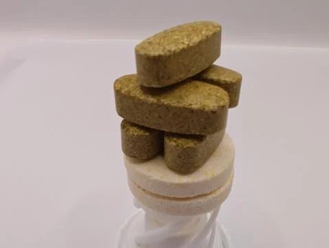 Vitamins on the table on a light background Stock Photos