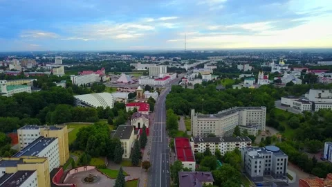 Vitebsk city in the early morning Video stock 152024909