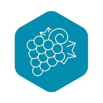 Vitis grape icon, outline style Stock Illustration