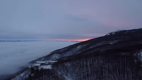 Vitosha Mountain in Winter Stock Footage 129490350