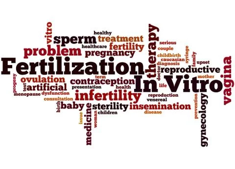 In Vitro Fertilisation, word cloud concept Stock Illustration