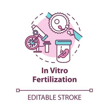 In vitro fertilization concept icon. Alternative pregnancy. Fetus, childbirth イラスト素材