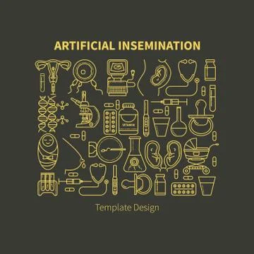 In vitro fertilization concept vector Stock Illustration