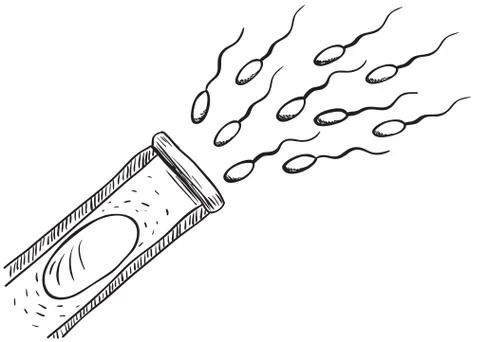 In vitro fertilization drawing Stock Illustration
