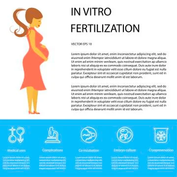 In vitro fertilization flyer. Stock Illustration