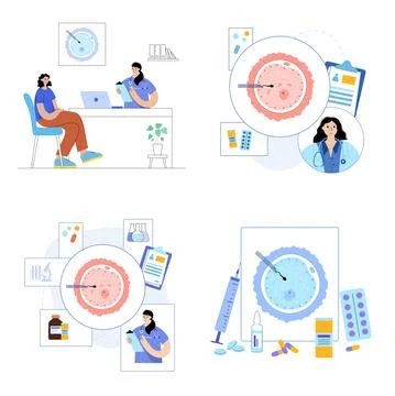 In vitro fertilization Stock Illustration